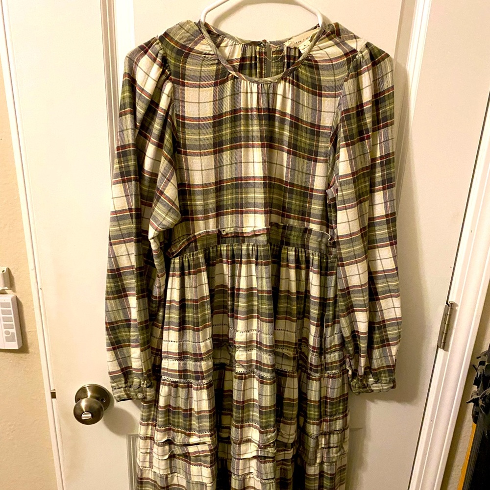 Basin + Range Cottagecore Plaid Dress (100% Organic Cotton)